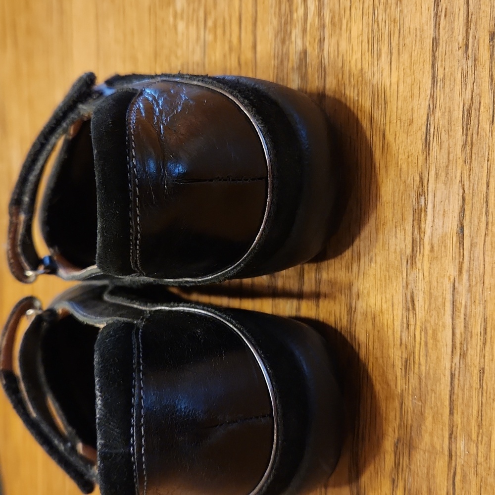 Naot Matai Mary Jane Leather Black Swirl Shoes Size 37 - Picture 4 of 11